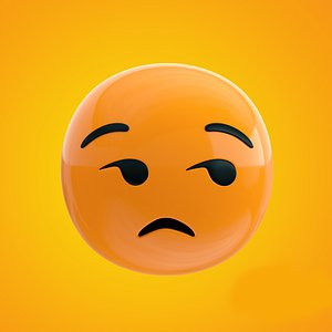 bored emoji 3D model