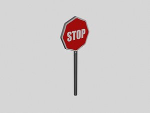 stop sign 3d model