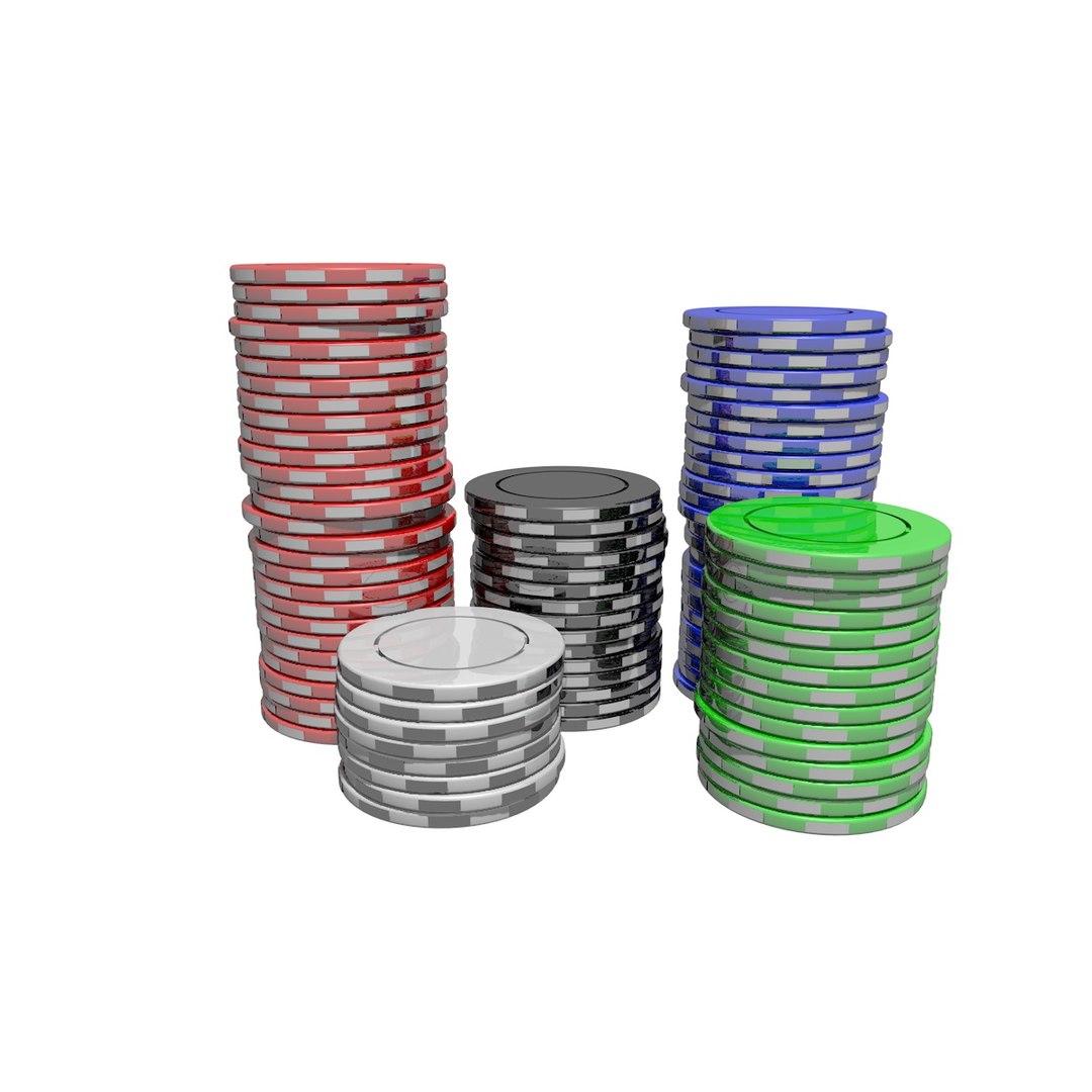 3D pile chips casino tokens - TurboSquid 1209870