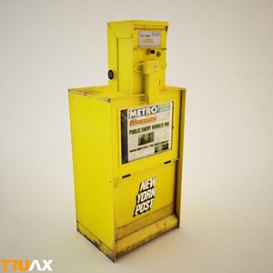 new york post newspaper vending 3d model