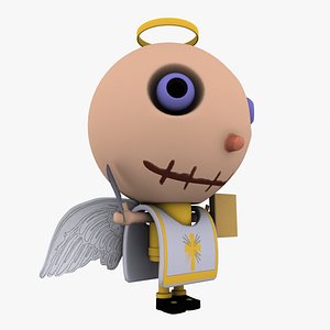 3d angel cartoon character