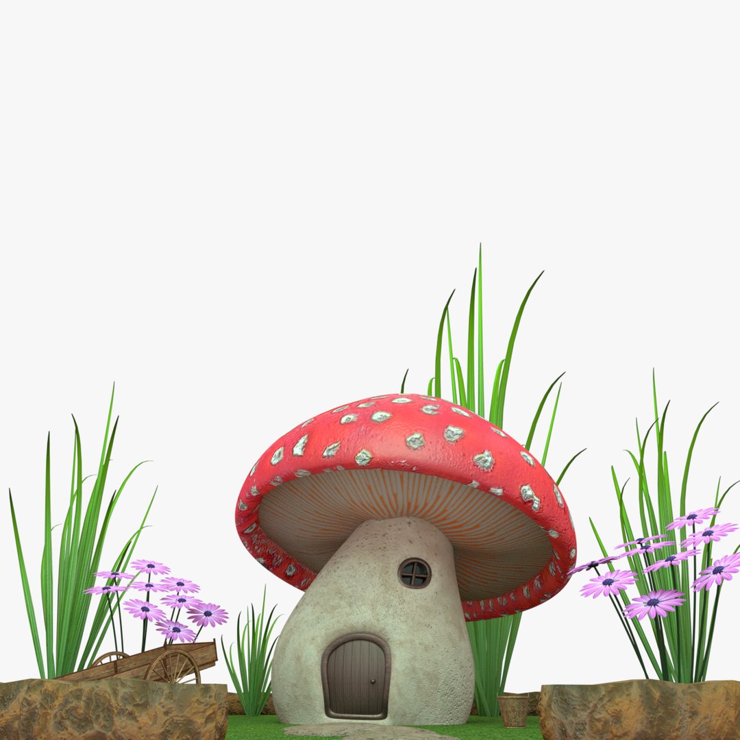 3D Mushroom House - TurboSquid 1231058