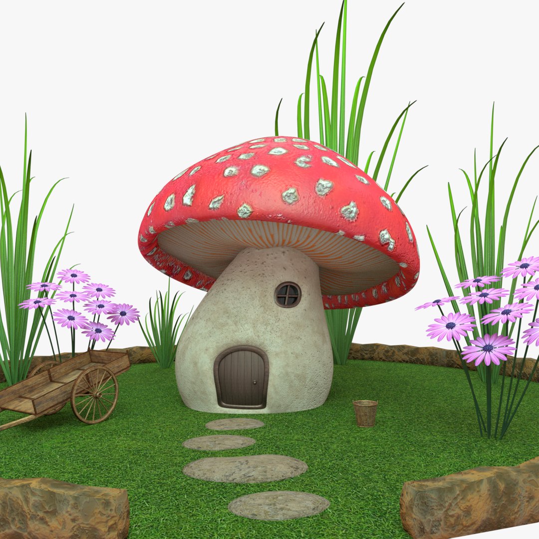 3D Mushroom House - TurboSquid 1231058