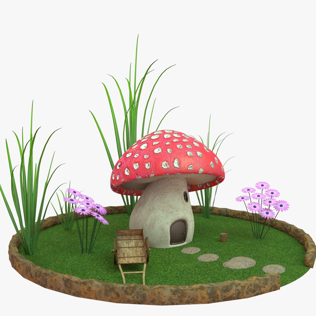 3D Mushroom House - TurboSquid 1231058
