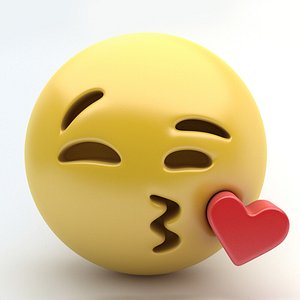 3d emoji kissing
