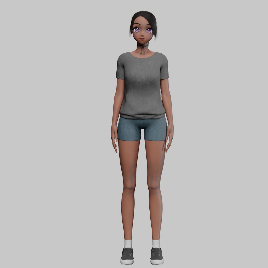 Anime Beautiful Girl V22577 3D - TurboSquid 2270545