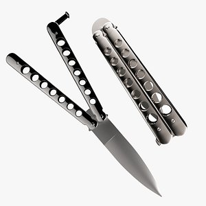 balisong butterfly 3d obj