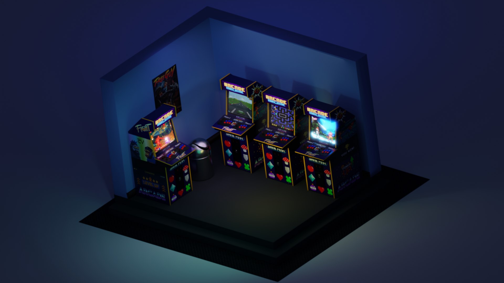 Arcade Machine 3D Model - TurboSquid 2361077