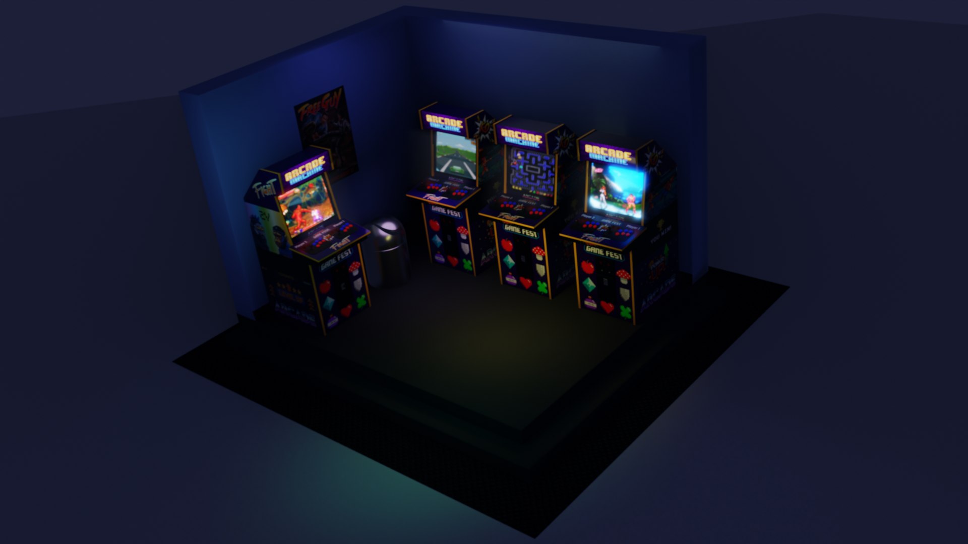 Arcade Machine 3D Model - TurboSquid 2361077