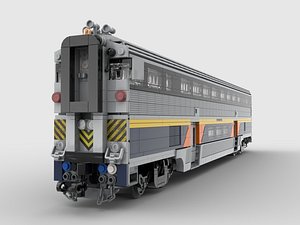3D Cab Car Amtrak California  LEGO TOY model