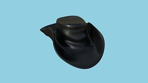 3D Pure Black Hat - Character Fashion Design model