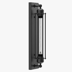 Iron Cage Wall Mount Industrial Tube Bulb Off model