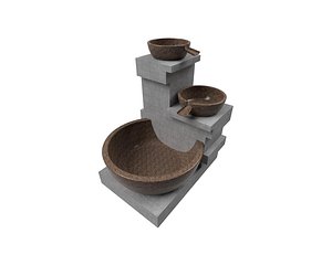 3D Fountain garden