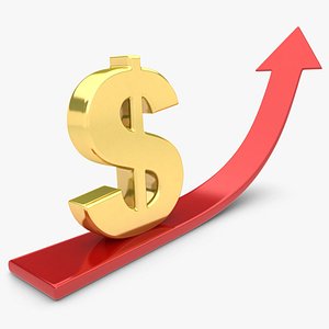 trend arrow dollar 3d model