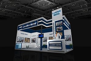 7x4 stand booth 3D model