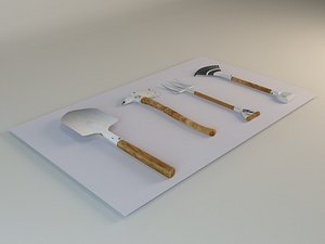 3d model of garden tools
