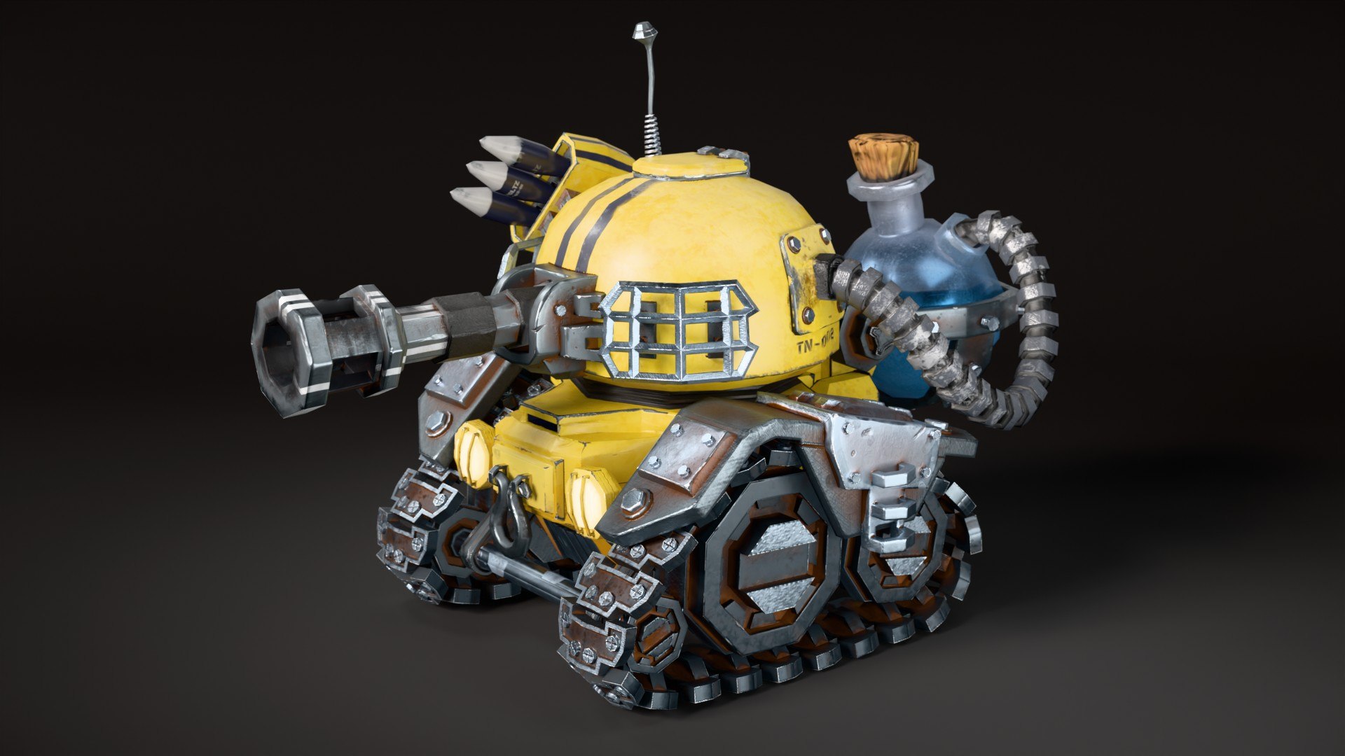 modelo 3d Tanque estilizado 2 - TurboSquid 2317457