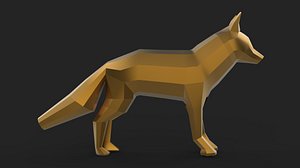 low poly fox Low-poly