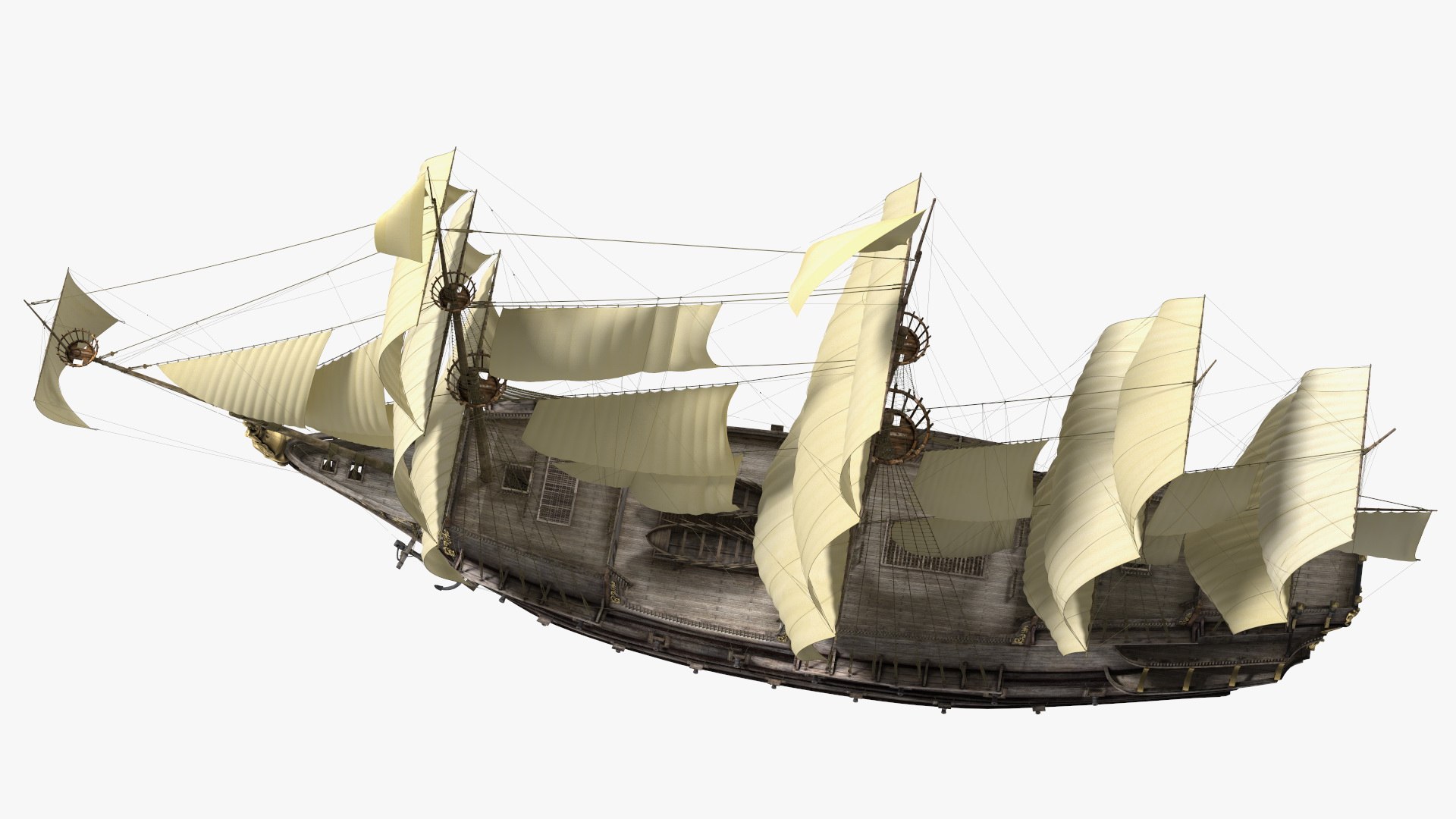3D Galleon Sail Ship TurboSquid 1886128