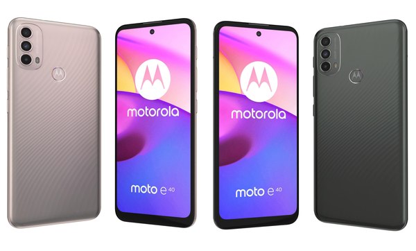 3D Motorola Moto E40 Black And Gold