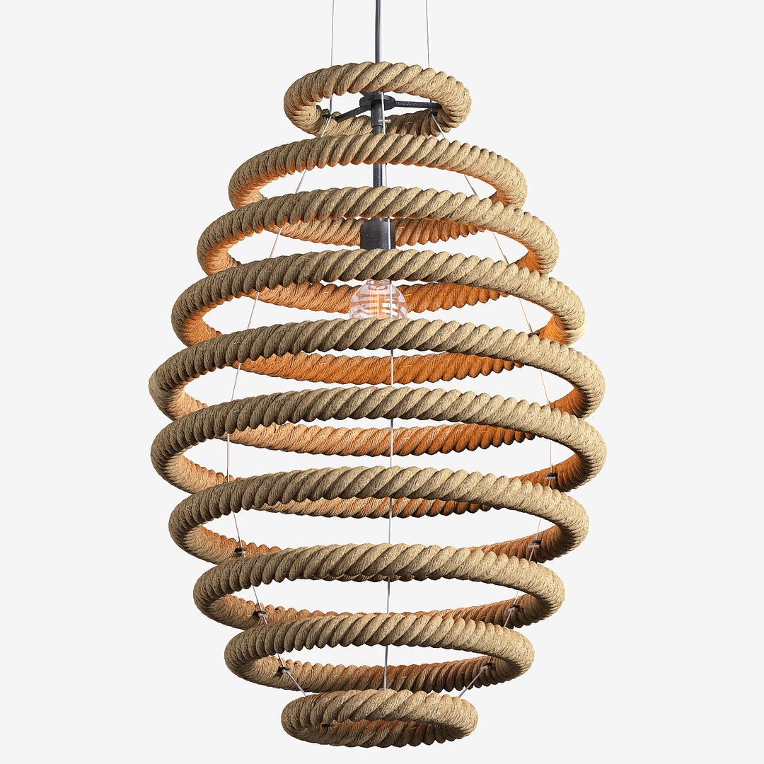 rope lamp light 3d max