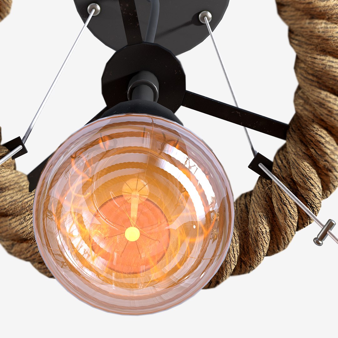 rope lamp light 3d max