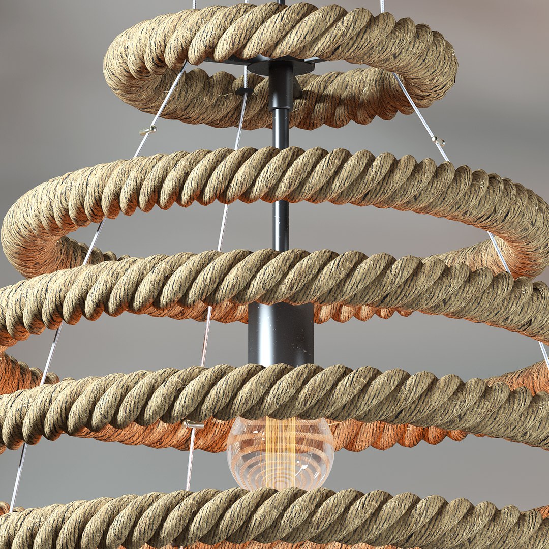 rope lamp light 3d max