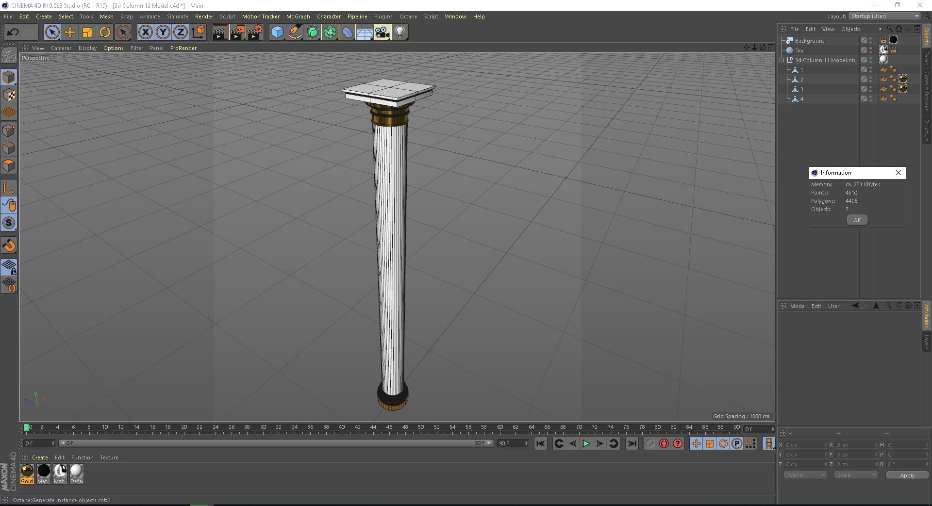 Column Architecture 3D Model - TurboSquid 1508016