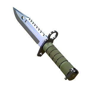 3D M9 Bayonet Tactical Knife model