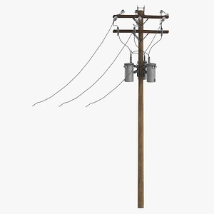 Wooden Power Lines 02 Clean and Dirty