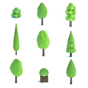 3D cartoon trees model