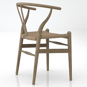 hans j ch24 wishbone chair 3d model