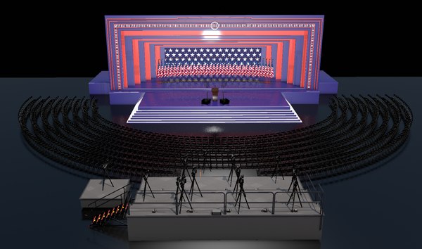 3D stage scene model