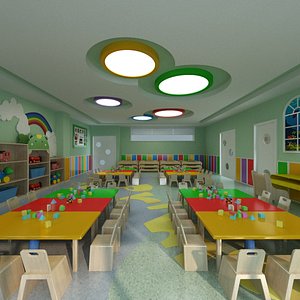 Kindergarden Classroom with Toys 3D model