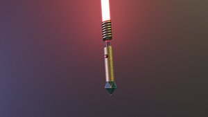 3D model lightsaber red