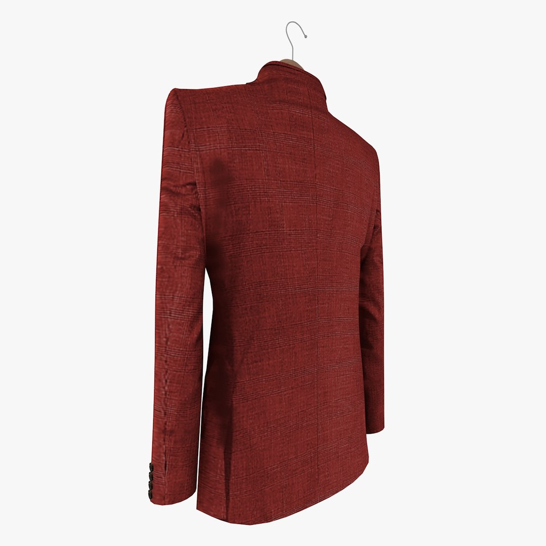 3d Model Red Jacket 2 Coat Hanger