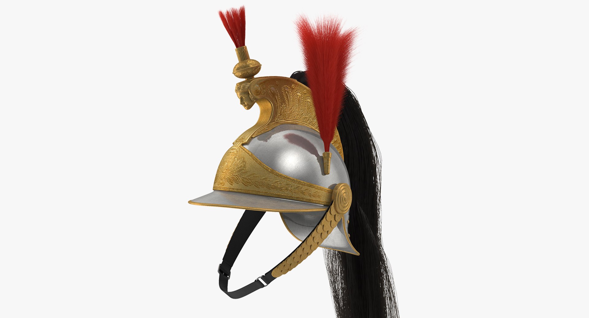 French Cuirassier Helmet 3D Model 3D model preview