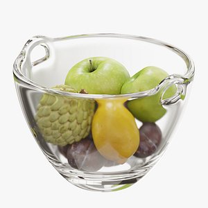 3D model Ono fruit salad bowl set 03