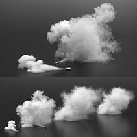 Tactical Smoke Screen Grenade VDB For Blender