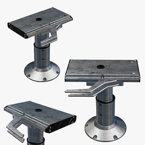 Height Adjustable Ship Seat Support Stand 3D