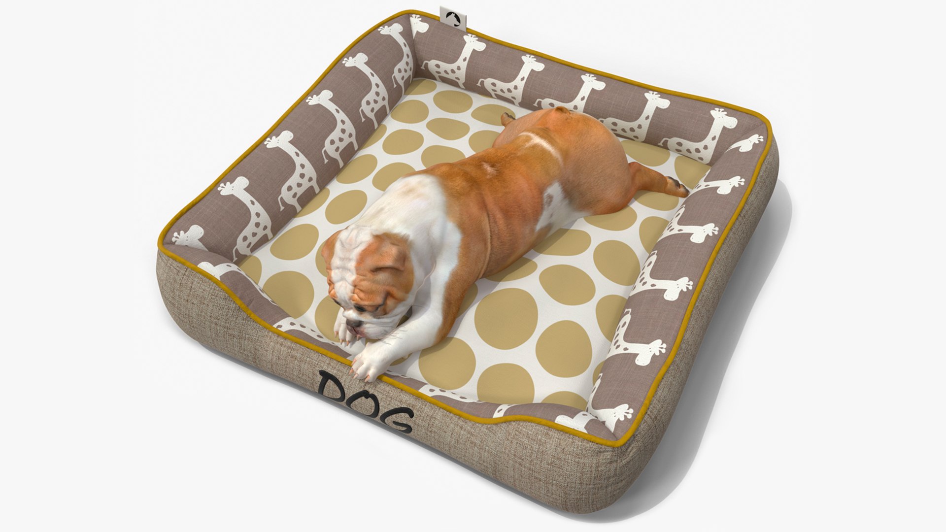 Bulldog Sleep in Pet Bed