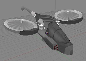vtol helicopter 3d model