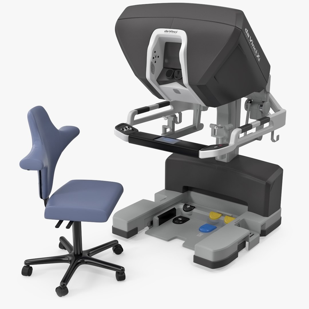 Surgeon Console Da Vinci XI with Chair 3D model preview