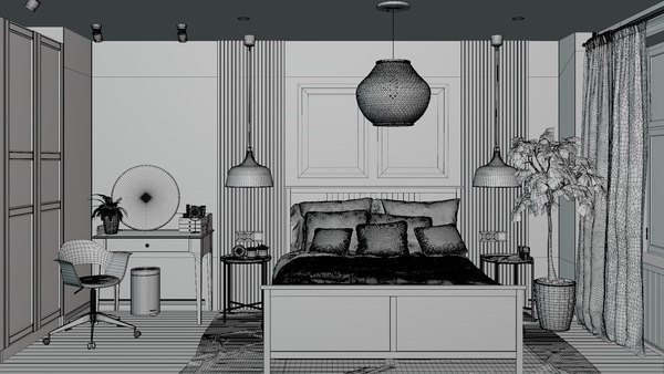 3D IKEA bedroom interior 002 model - TurboSquid 1737194