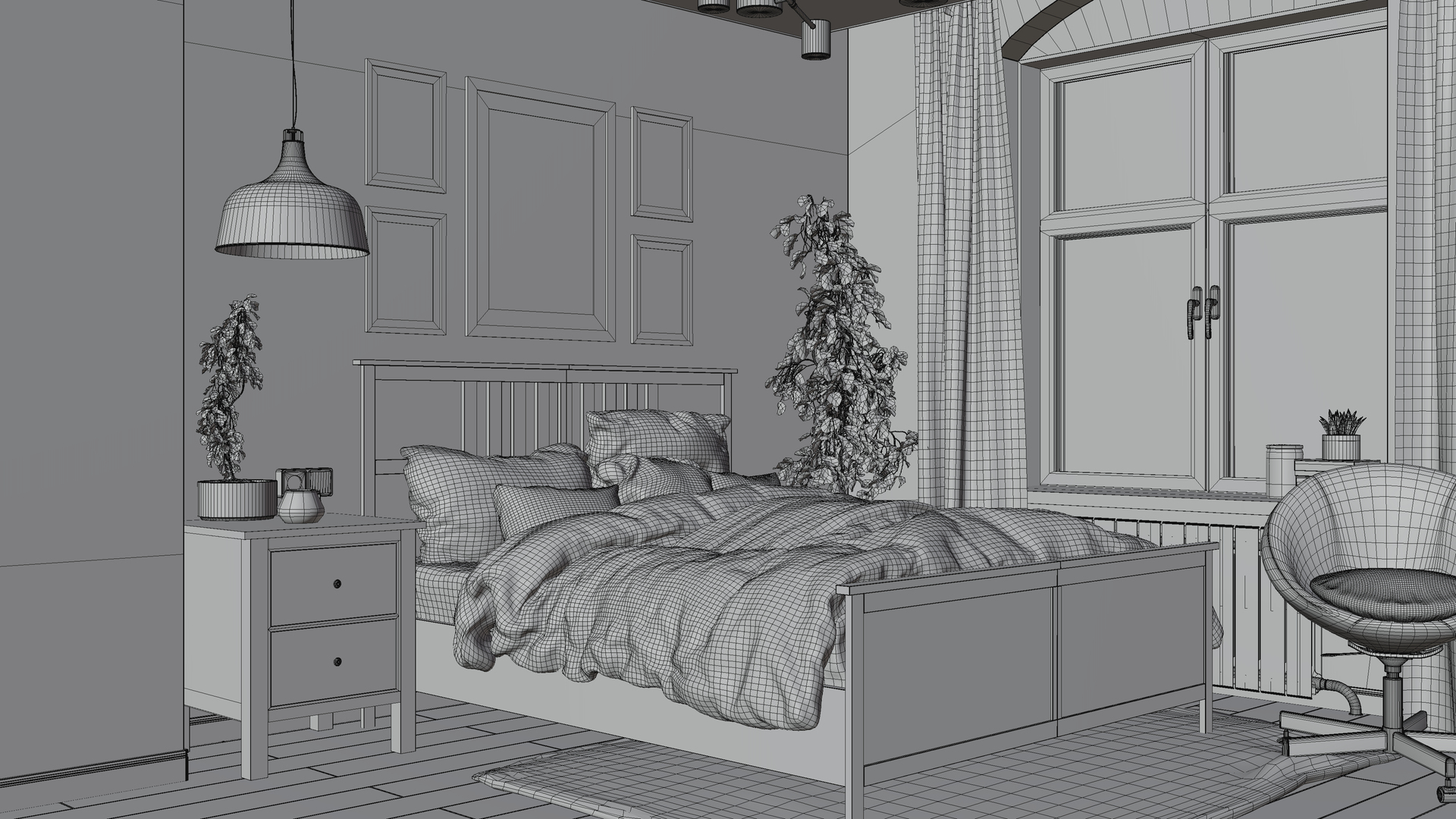 3D IKEA Bedroom Interior 002 Model TurboSquid 1737194   0011 