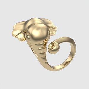 3D Elephant Design Ring JDBCo
