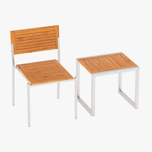 3d model veranda furniture pack chair