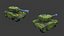 2 Animated Tanks hand-painted Low-poly 3D model