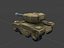 2 Animated Tanks hand-painted Low-poly 3D model