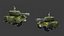 2 Animated Tanks hand-painted Low-poly 3D model